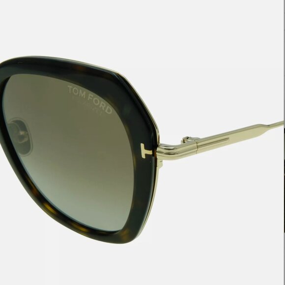 Tom Ford Polarized Havana Womens Gold Sunglasses BOX NEW main image 7